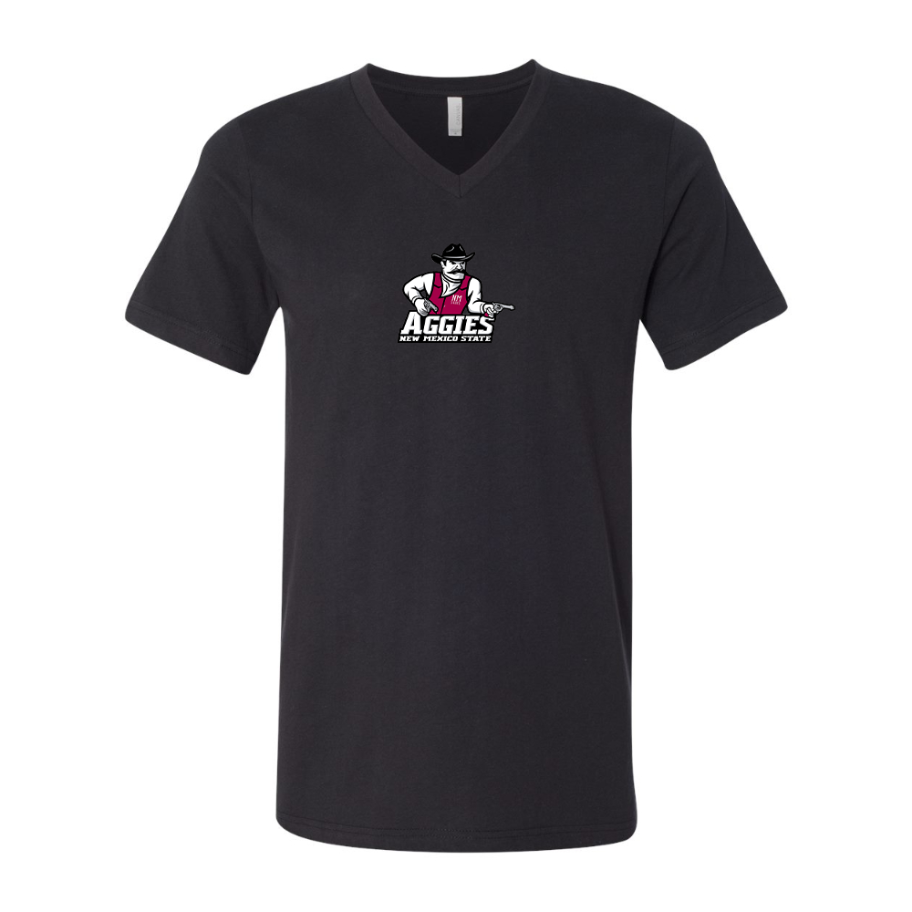 Aggies New Mexico State Logo BELLA  CANVAS - Jersey V-Neck T-Shirt