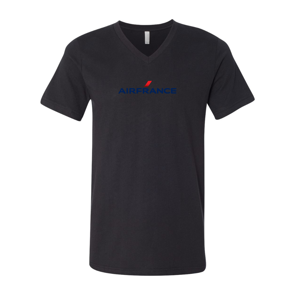 Air France Logo BELLA  CANVAS - Jersey V-Neck T-Shirt