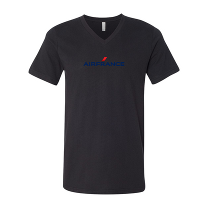 Air France Logo BELLA  CANVAS - Jersey V-Neck T-Shirt