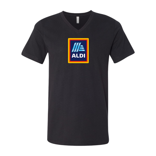Aldi Logo BELLA  CANVAS - Jersey V-Neck T-Shirt