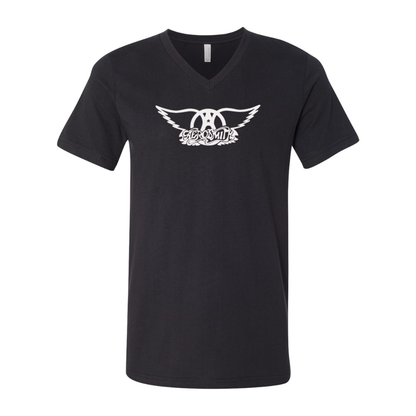 Aerosmith Logo BELLA  CANVAS - Jersey V-Neck T-Shirt