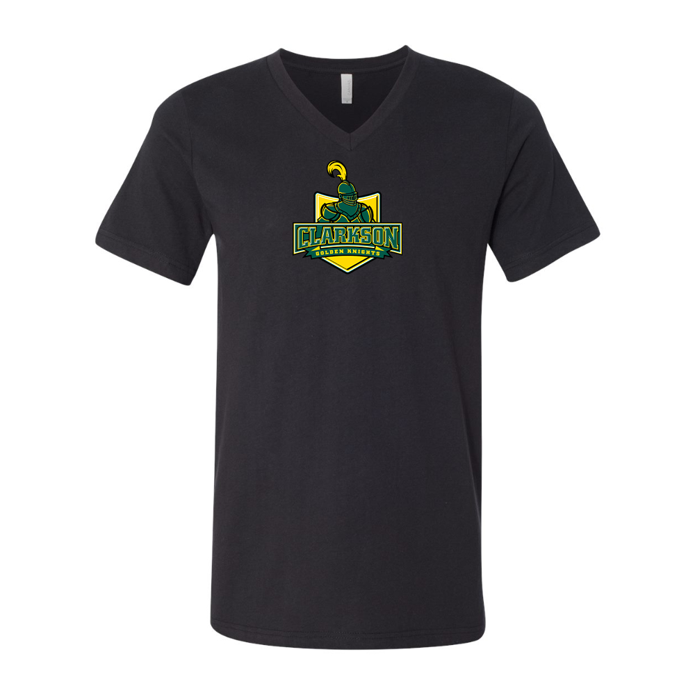 Clarkson Golden Knights BELLA  CANVAS - Jersey V-Neck T-Shirt