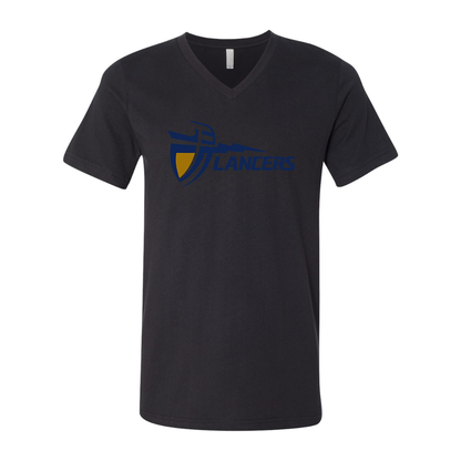 California Baptist Lancers BELLA  CANVAS - Jersey V-Neck T-Shirt