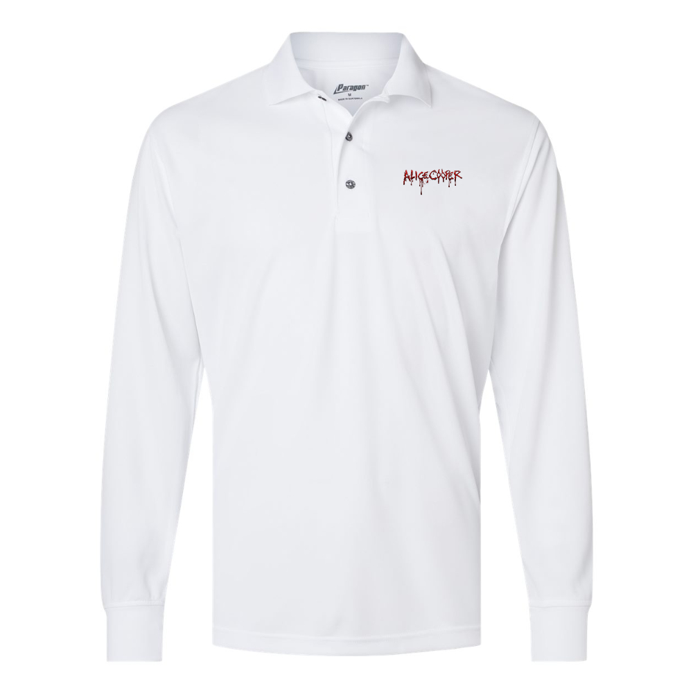 Men's Alice Cooper Logo Paragon Prescott Long Sleeve Polo