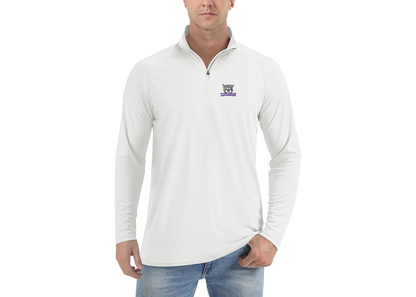 Men's  Weber State Wildcats Lightweight Quarter-Zip Athletic Shirt Long Sleeve Performance Wear