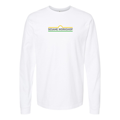 Men's Sesame Workshop Logo  Cotton Long Sleeve T-Shirt