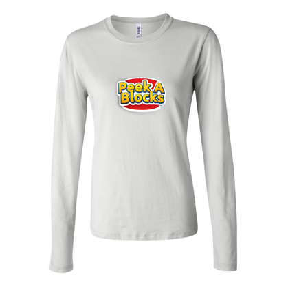 BELLA CANVAS  Peek A Blocks Jersey Long Sleeve Tee