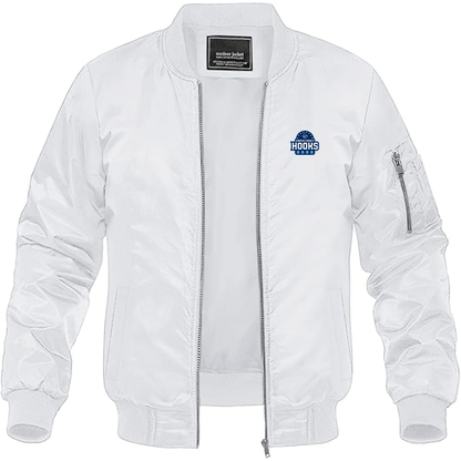 Men's Corpus Christi Hooks Logo Lightweight Bomber Jacket Windbreaker Softshell Varsity Jacket Coat