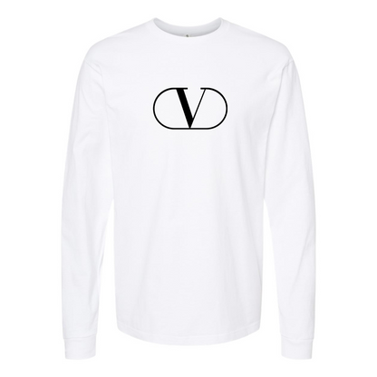 Youth Valentino Symbol Cotton Long Sleeve T-Shirt