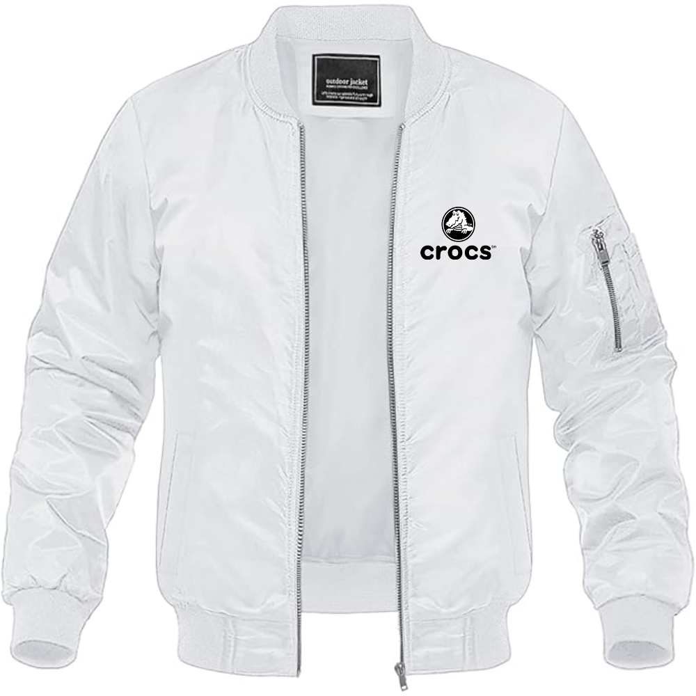 Men's Crocs Logo Lightweight Bomber Jacket Windbreaker Softshell Varsity Jacket Coat