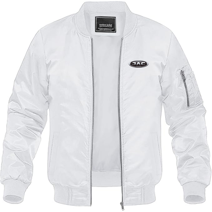 Men's JAC Logo Lightweight Bomber Jacket Windbreaker Softshell Varsity Jacket Coat