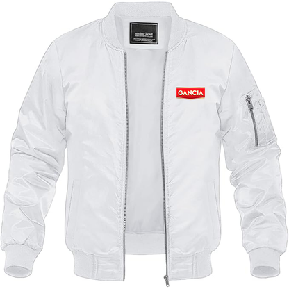 Men's Gancia Logo Lightweight Bomber Jacket Windbreaker Softshell Varsity Jacket Coat