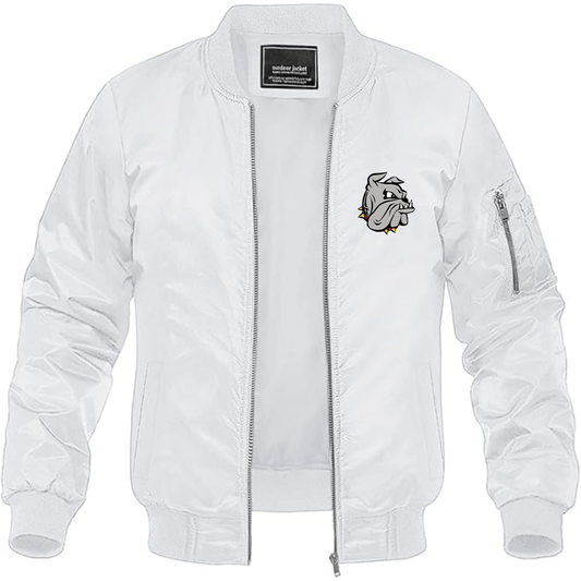 Men's Minnesota Duluth Bulldogs Logo Lightweight Bomber Jacket Windbreaker Softshell Varsity Jacket Coat