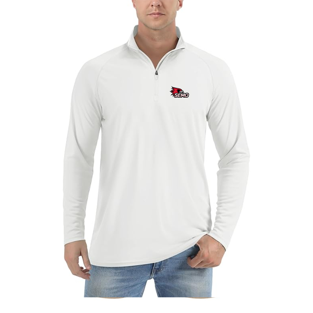 Men's SEMO Redhawks Logo Lightweight Quarter-Zip Athletic Shirt Long Sleeve Performance Wear