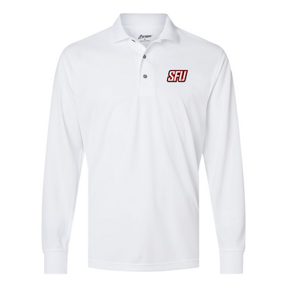 Men's Saint Francis Red Flash Logo Paragon Prescott Long Sleeve Polo