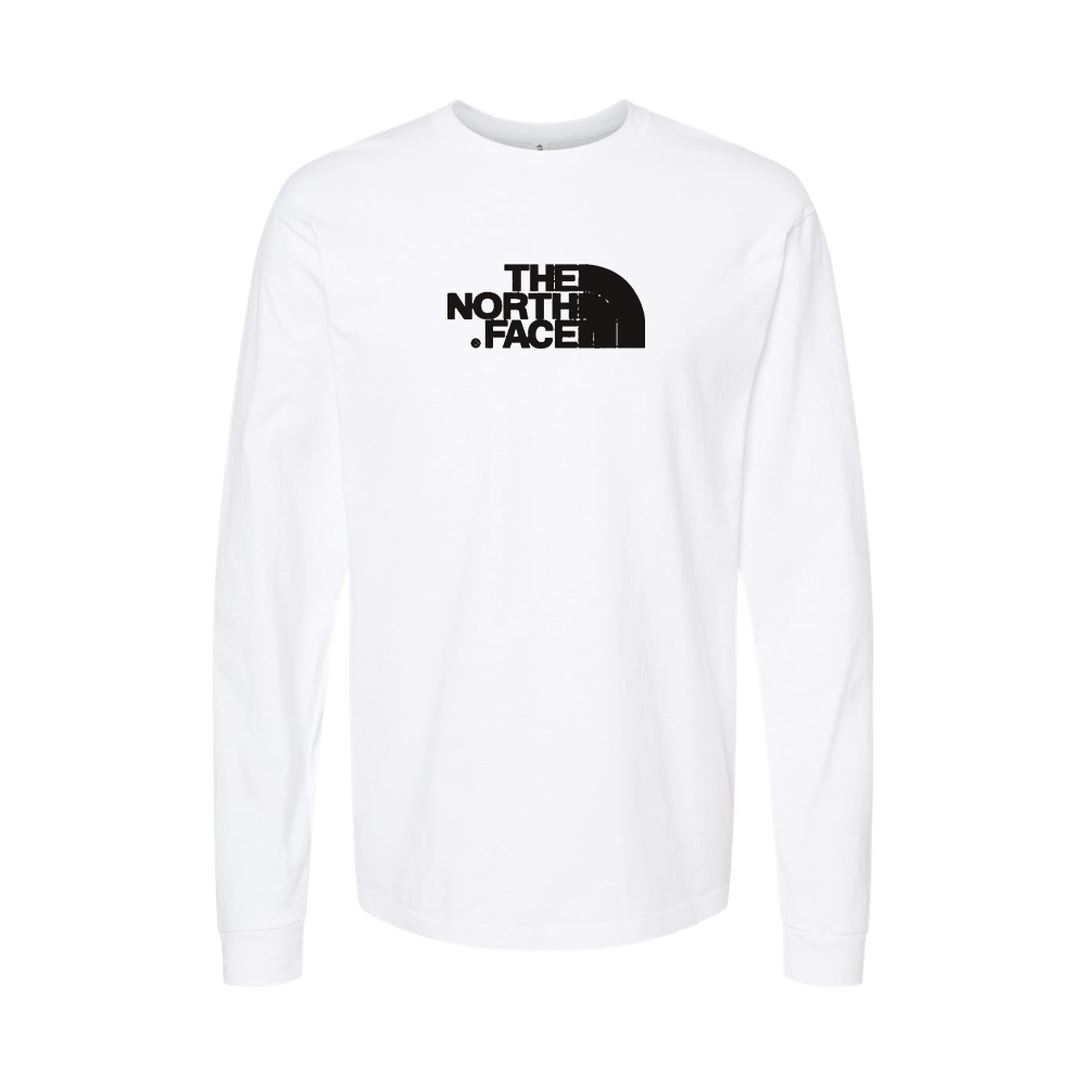 Men's The North Face Black Logo white Long Sleeve T-Shirt