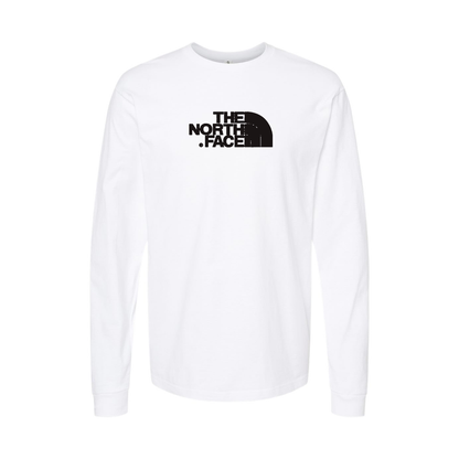 Men's The North Face Black Logo white Long Sleeve T-Shirt