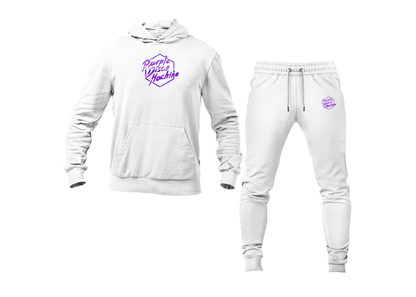 Men's Purple Disco Machine Hoodie Joggers Set