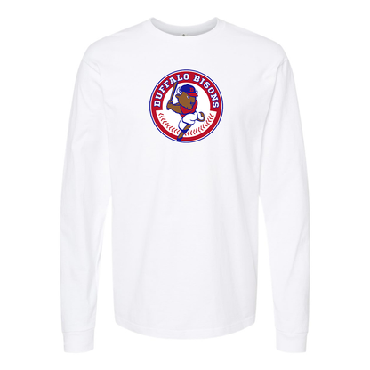 Men's Buffalo Bisons Logo Cotton Long Sleeve T-Shirt