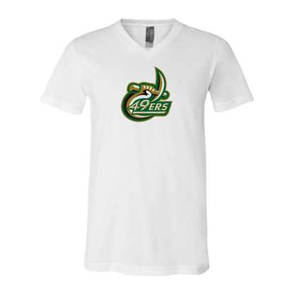 Charlotte 49ers BELLA  CANVAS - Jersey V-Neck T-Shirt