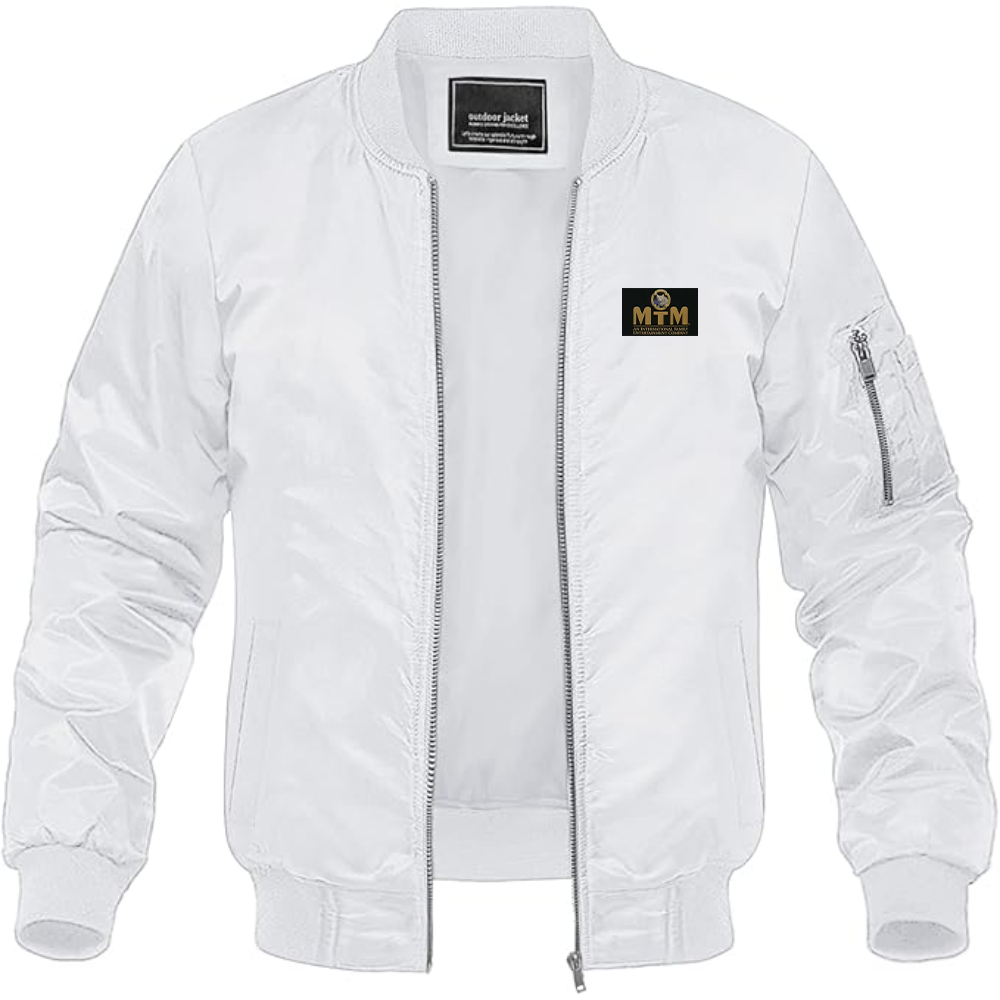 Men's  MTM Logo Lightweight Bomber Jacket Windbreaker Softshell Varsity Jacket Coat