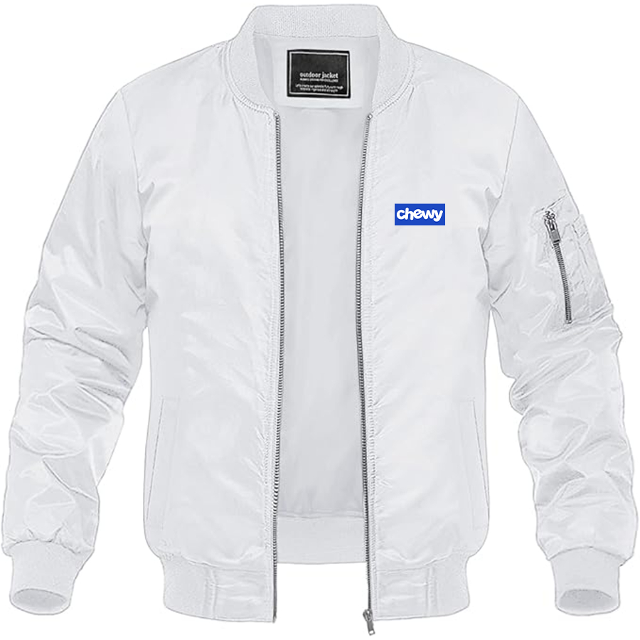Men's chewy Logo Lightweight Bomber Jacket Windbreaker Softshell Varsity Jacket Coat