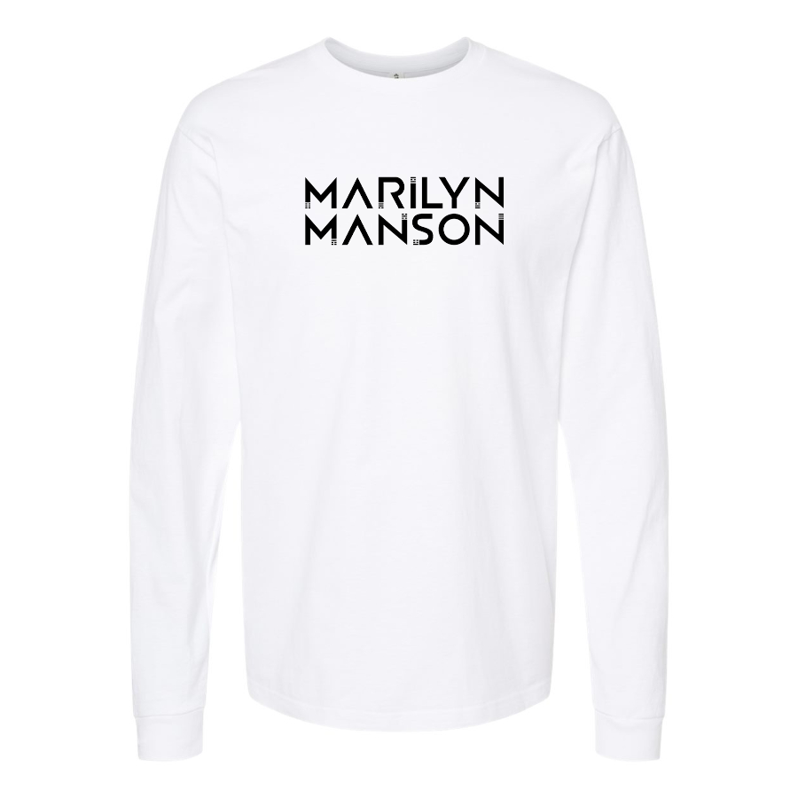 Men's Marilyn Manson Logo Cotton Long Sleeve T-Shirt
