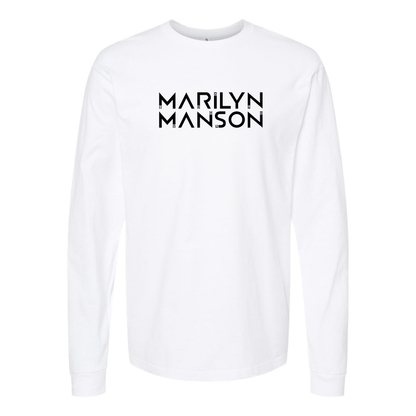 Men's Marilyn Manson Logo Cotton Long Sleeve T-Shirt