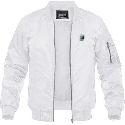 Men's Xiaomi SU7 Logo Lightweight Bomber Jacket Windbreaker Softshell Varsity Jacket Coat