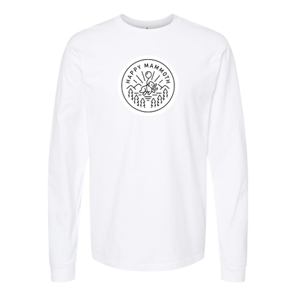 Men's Happy Mammoth Logo Cotton Long Sleeve T-Shirt