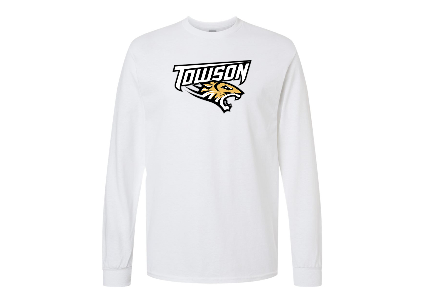 Men's Towson Tigers Gildan Heavy Cotton Long Sleeve T-Shirt