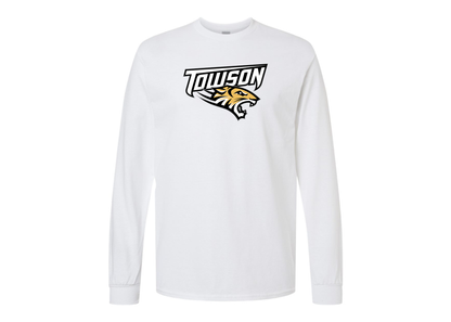 Men's Towson Tigers Gildan Heavy Cotton Long Sleeve T-Shirt