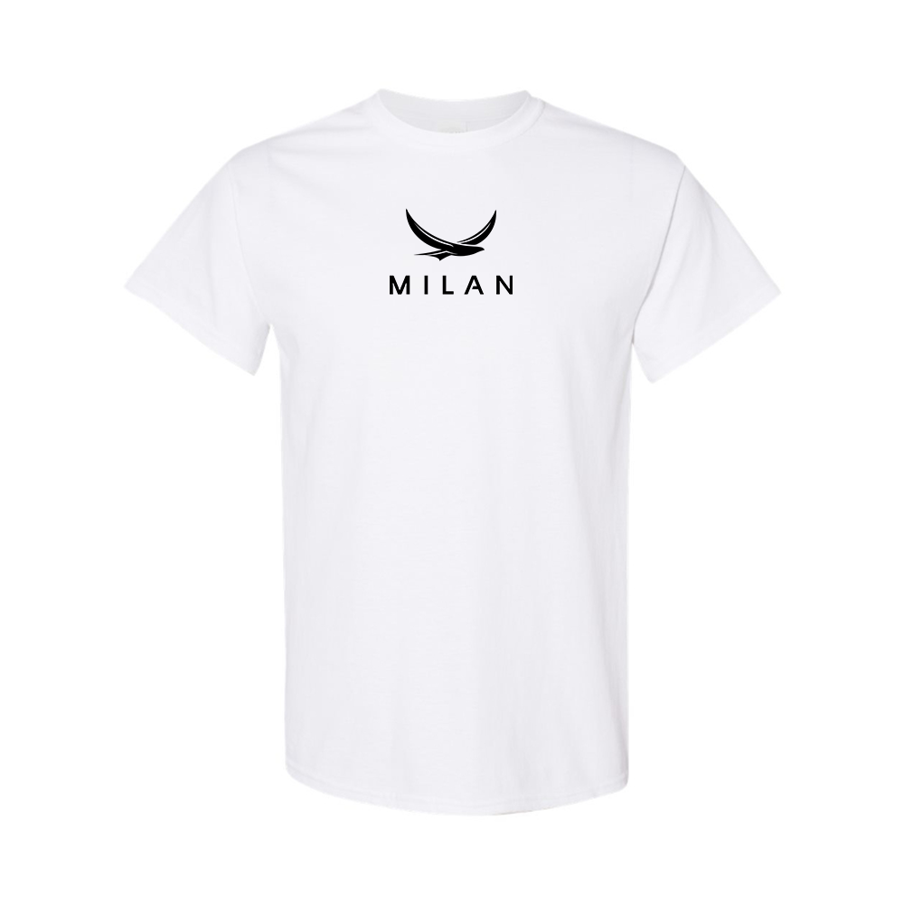 Men's Milan Red Logo Cotton T-Shirt