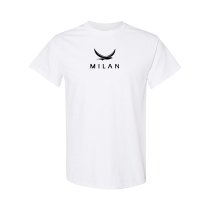 Men's Milan Red Logo Cotton T-Shirt