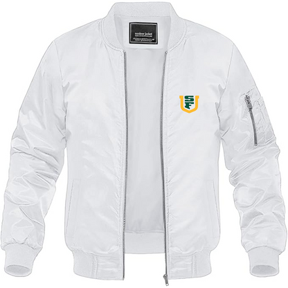 Men's San Francisco Dons Logo Lightweight Bomber Jacket Windbreaker Softshell Varsity Jacket Coat
