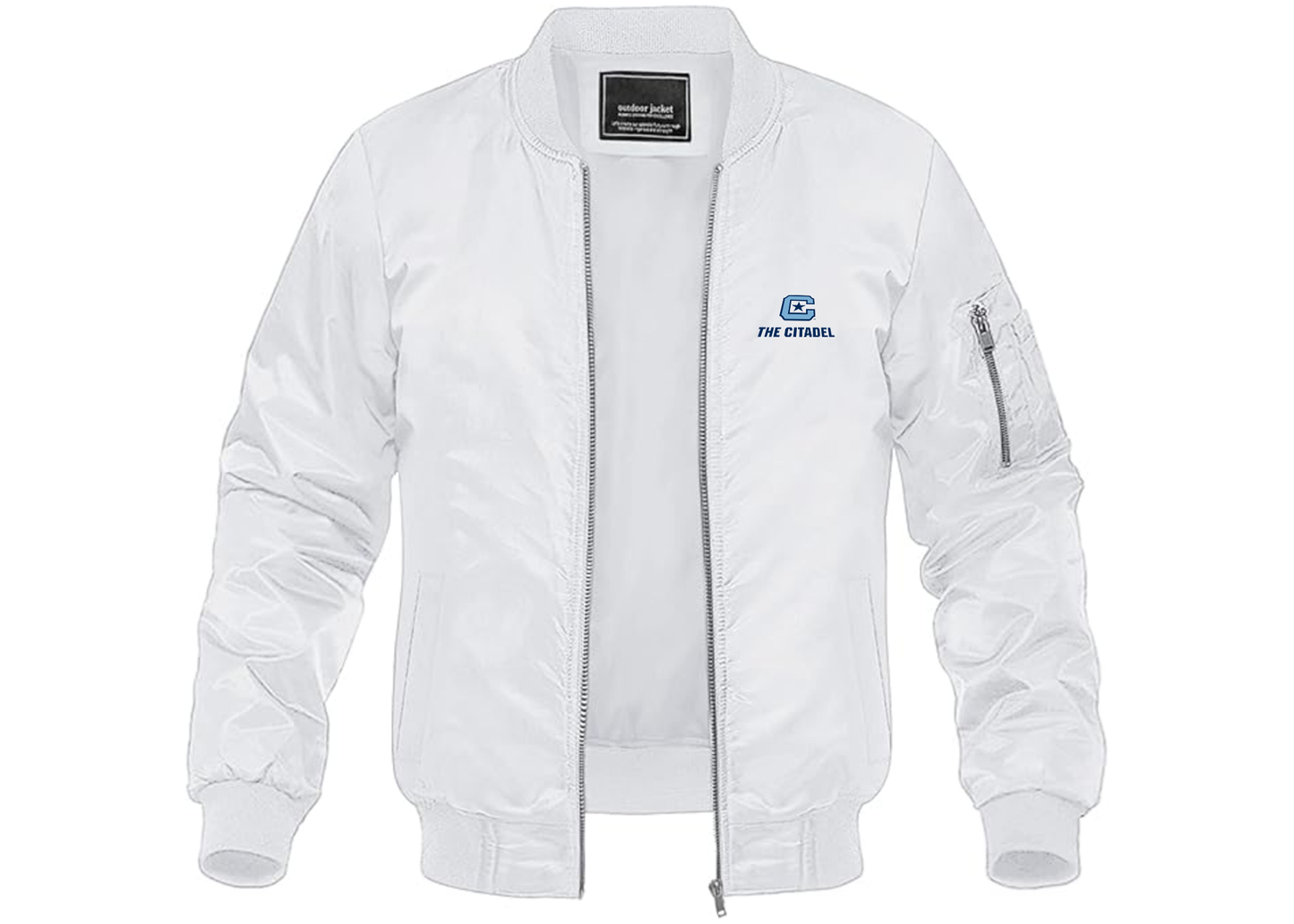 Men's The Citadel Bulldogs Lightweight Bomber Jacket Windbreaker Softshell Varsity Jacket Coat