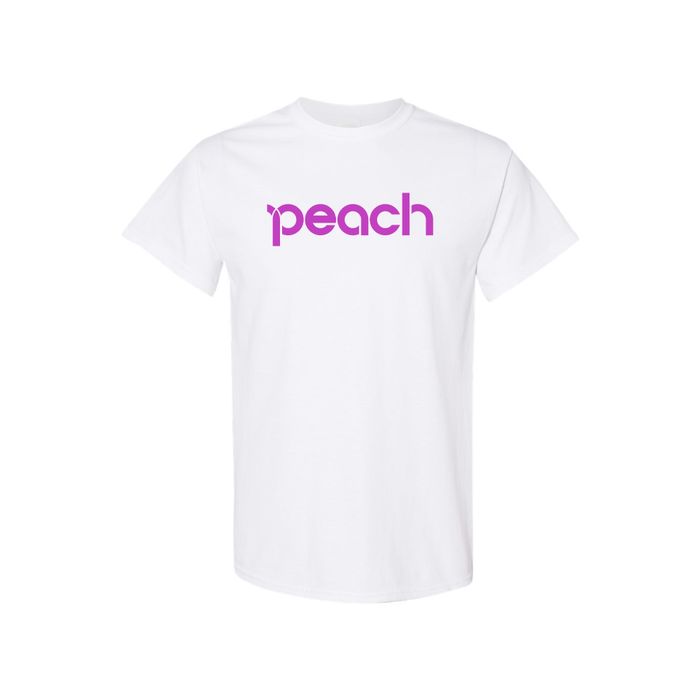 Men's Peach Aviation Logo Cotton T-Shirt