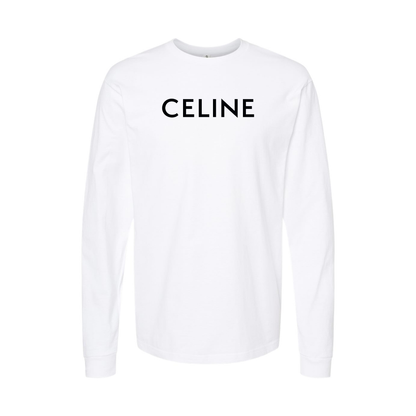 Youth Celine Logo Cotton Long Sleeve T-Shirt