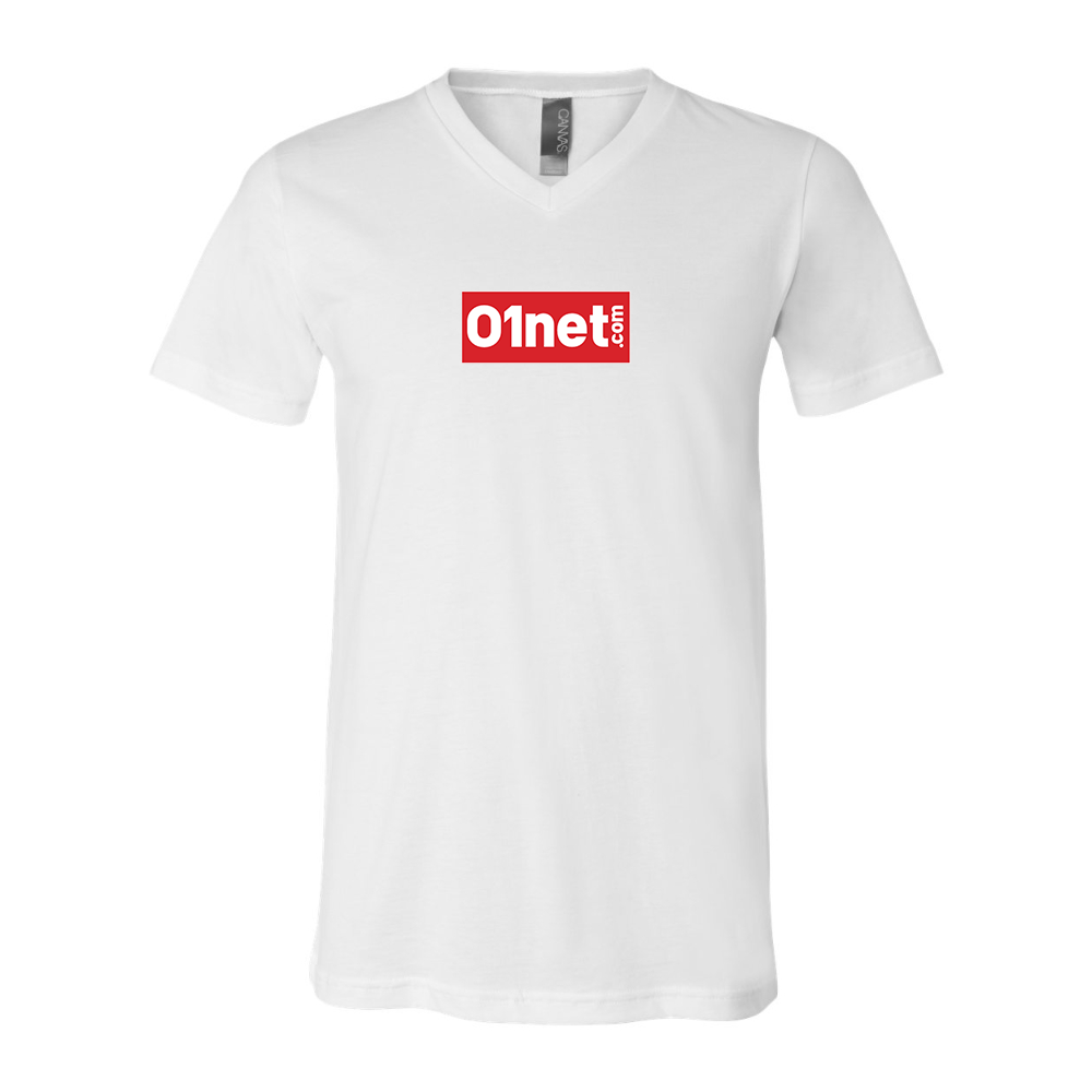 01net Logo BELLA  CANVAS - Jersey V-Neck T-Shirt