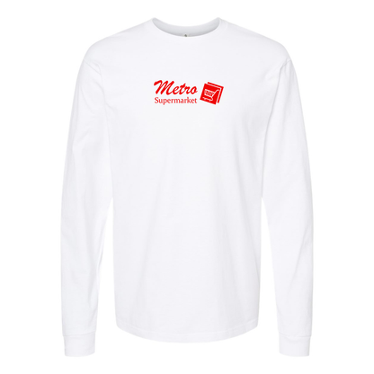Men's Metro Supermarket Logo  Cotton Long Sleeve T-Shirt