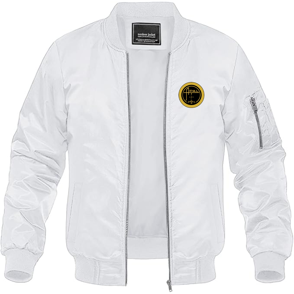 Men's Apal Logo Lightweight Bomber Jacket Windbreaker Softshell Varsity Jacket Coat