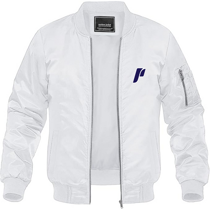 Men's Portland Pilots Logo Lightweight Bomber Jacket Windbreaker Softshell Varsity Jacket Coat