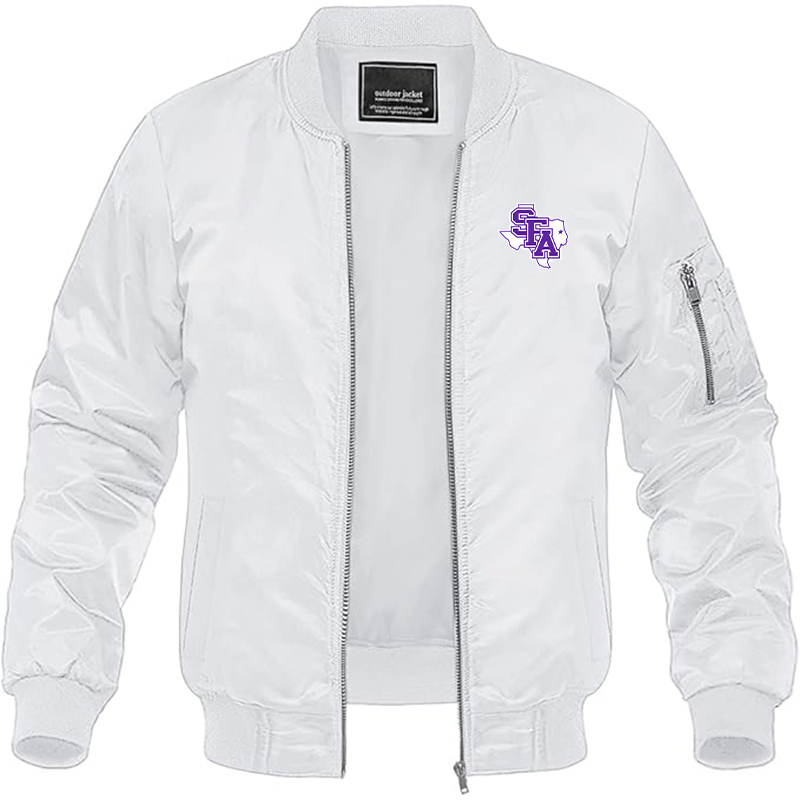 Men's Stephen F. Austin Lumberjacks Lightweight Bomber Jacket - White