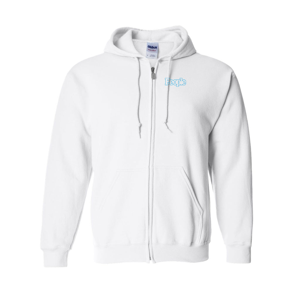 Men's People Magazine Logo Gildan  Heavy Blend Full Zip Hooded Sweatshirt