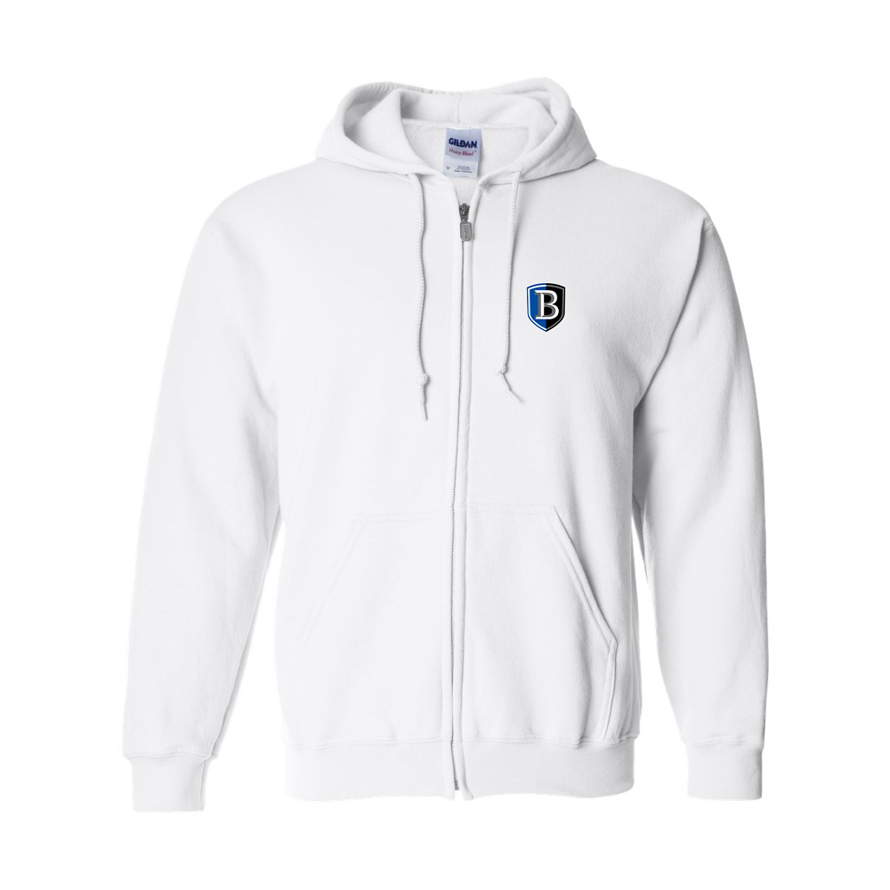 Men's   Bentley Falcons Gildan  Heavy Blend Full Zip Hooded Sweatshirt