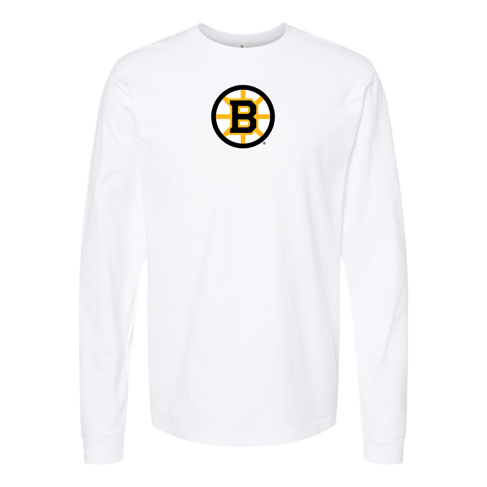 Youth Boston Bruins Logo Cotton Long Sleeve T-Shirt