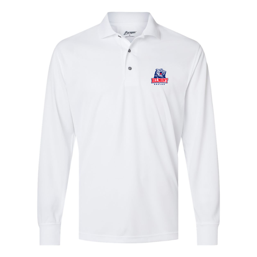 Men's  Belmont Bruins Paragon Prescott Long Sleeve Polo