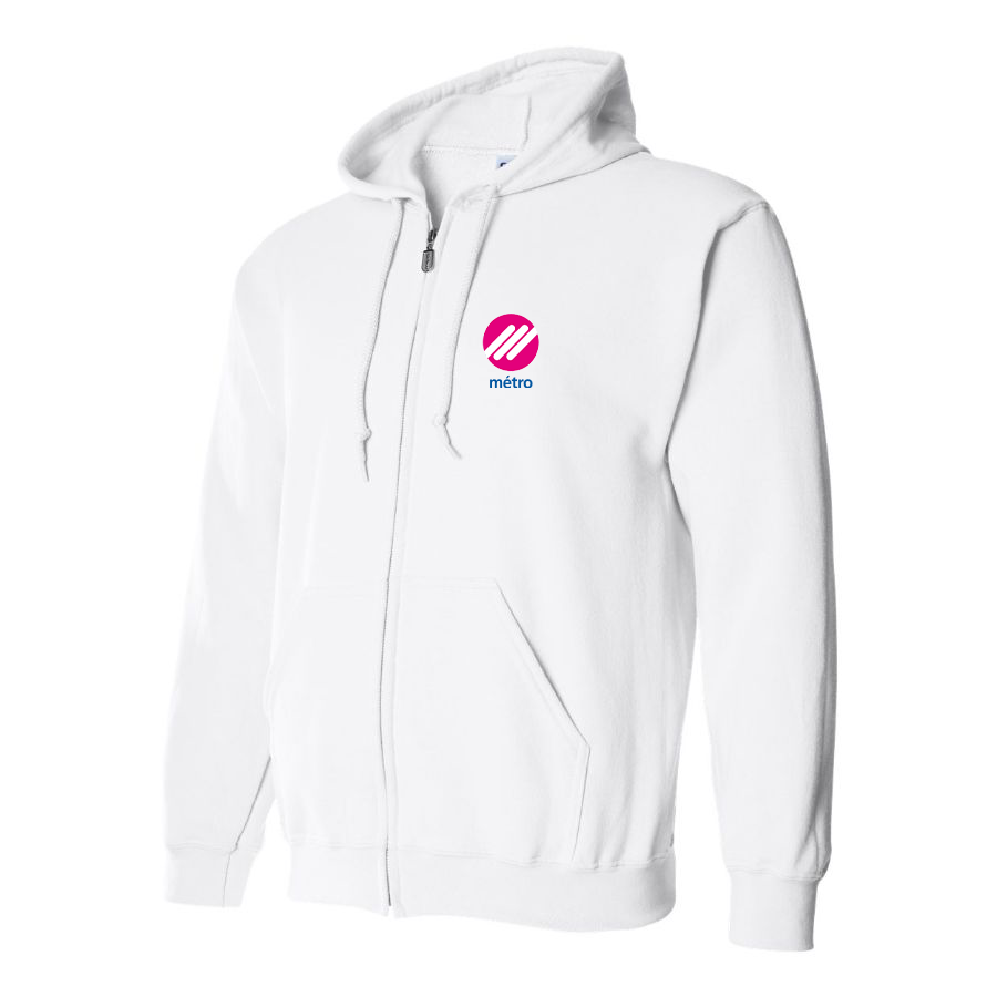 Men's Lausanne Métro Logo  Zipper Hoodie