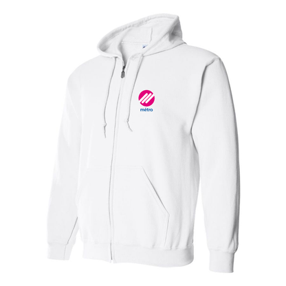 Men's Lausanne Métro Logo  Zipper Hoodie