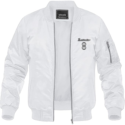 Men's Barreiros Logo Lightweight Bomber Jacket Windbreaker Softshell Varsity Jacket Coat